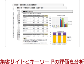 集客サイトとキーワードの評価を分析